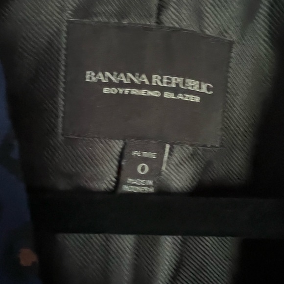 Banana Republic Cobalt Blue Leopard print boyfriend blazer - Picture 4 of 5